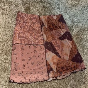High rise mini skirt